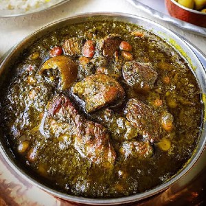 چلو خورشت قورمه سبزی