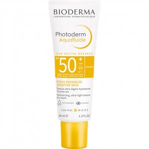 ضد آفتاب بایودرما آکوافلوئید بی رنگ Photoderm Aquafluide SPF50 حجم 40 میل