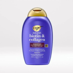 شامپو حجم دهنده او جی ایکس OGX مدل BIOTIN COLLAGEN حجم 385 میل