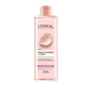 تونر لورال Loreal مخصوص پوست خشک و حساس مدل  Fine flowers حجم 400 میل