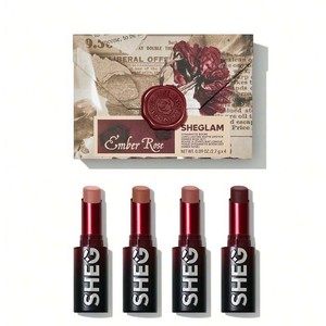 ست رژ لب جامد مات با دوام شیگلم مدل امبر رز Ember Rose