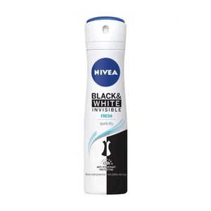اسپری ضد تعریق نیوآ Nivea زنانه مدل بلک اند وایت اینوزیبل فرش Black White Invisible Fresh حجم 150 میل