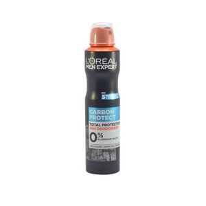 اسپری دئودورانت لورال Loreal مردانه مدل کربن پروتکت Carbon Protect بدونه آلمینیوم حجم 250 میل