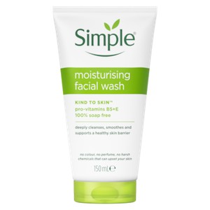 ژل شستشو سیمپل Simple مرطوب کننده مدل مویسچرینگ Moisturising انواع پوست حساس 150 میل