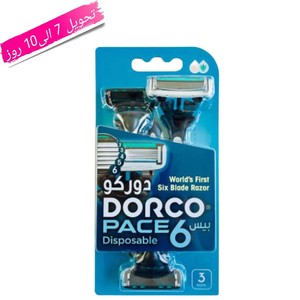 ژیلت مردانه دورکو 6 تیغ Dorco ( ژیلت 6 تیغ دورکو ) بسته 3 عددی