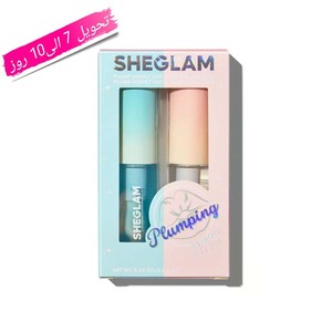 پک دو عددی لیپ گلس حجم دهنده شیگلم Sheglam مدل Plump Addict Hot and Cold lip Gloss Duo