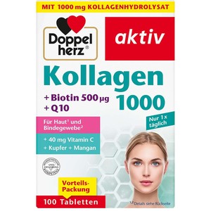 کپسول کلاژن 1000+ بیوتین+کیوتن Doppelherz kollagen 1000 Biotin 500 Q10