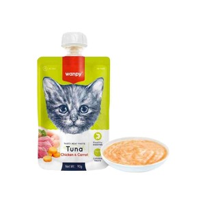 پودینگ گربه ونپی طعم  ماهی تن و مرغ و هویج-90 گرم