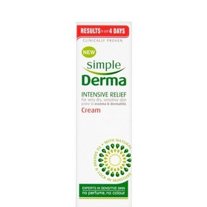 کرم درمانی سیمپل پوست خشک و اگزما  SIMPLE derma intensive relief cream