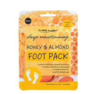 ماسک جورابی پا عسل و بادام و ویتامین ای   BEAUTIFULLY SCRUMPTIOUS FOOT PACK HONEY & ALMOND