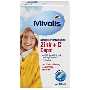 کپسول زینک و ویتامین سی میوولیس  Mivolis Zink + C Depot