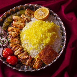 چلو جوجه کباب ویژه (۳۵۰ گرم ران)