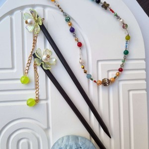 کانزاشی چوبی شکوفه بنفش آویزدار وارداتی