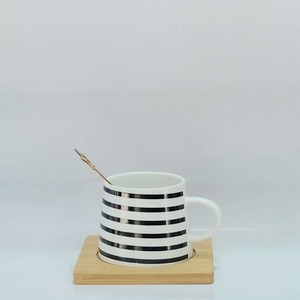 ماگ سرامیکی زیره بامبو قاشق دار