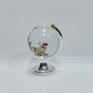 گوی کریستالی شیشه ای کره زمین سایز بزرگ نقشه رنگی