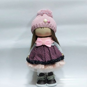 عروسک دست ساز دخترانه مدل روسی طرح دامن چین دار جنس پارچه ای