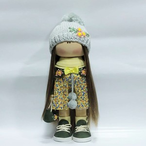 عروسک دست ساز دخترانه مدل روسی طرح دامن چین دار جنس پارچه ای (کیف دار)