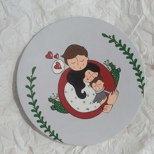 دیوار کوب سفالی قطر 20سانت خانواده