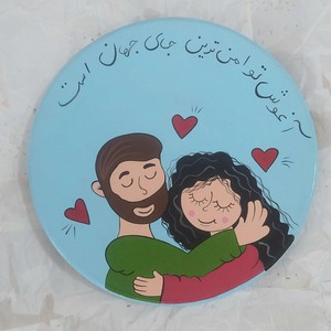 دیوارکوب سفالی قطر 20سانت عشق(روز عشق .روز زن )