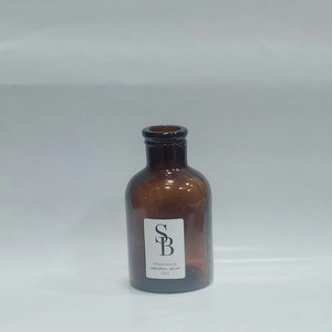 گلدان شیشه ای  رنگ قهوه ای