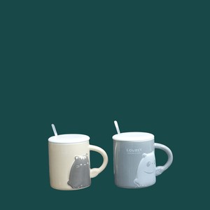 ماگ سرامیکی درب قاشق دار طرح حیوانات برجسته باکیفیت