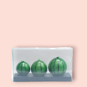 شمع یلدایی طرح (هندوانه 3تایی ) باکیفیت (ارسال فوری به کل کشور )