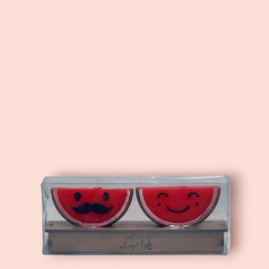 شمع یلدایی  (شمع 2تایی هندوانه پدر .بچه فانتزی ) .یلدا مبارک.  شب یلدا کیفیت معمولی  (ارسال  فوری به کل کشور)