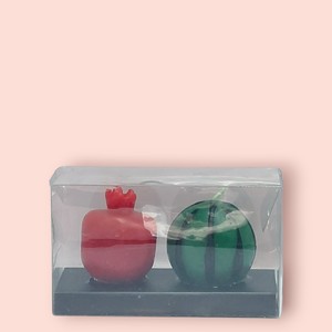 شمع یلدایی طرح 2تایی (هنداونه و انار ) کیفیت معمولی  (ارسال فوری به کل کشور)