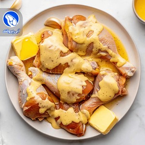 جوجه کبابی ران با استخوان سیر و کره