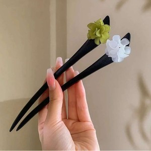 گیره مو  کانزاشی شکوفه سبز وارداتی
