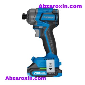 پیچ گوشتی شارژی ضربه ای براشلس دو باطری 20 ولت نووا مدل 5530