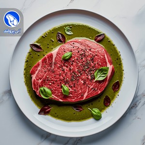 استیک گوشت برنیز سبز