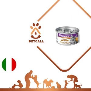 کنسرو مونژه گمون گربه طعم مرغ و خوک (Gemon Adult Mousse with Chicken and Pork)