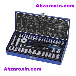 جعبه بکس 1/4 و 3/8 اینچ 40 پارچه تایوانی هیوندای مدل HT-9140