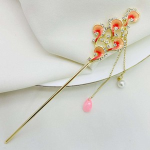 کانزاشی فلزی طرح گل نگینی آویزدار