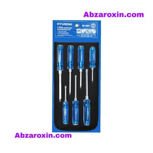 ست پیچ گوشتی ضربه‌خور 7 عددی هیوندای مدل HT-7801