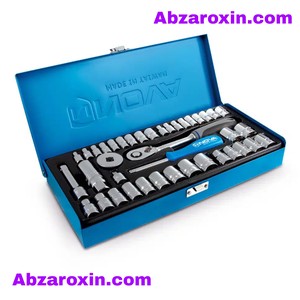 جعبه بکس 40 پارچه 1/4 و 3/8 درایو شش پر نووا مدل 7002