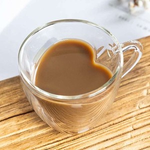 لیوان قلبی بزرگ دوجداره پیرکس