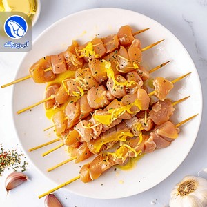 جوجه کباب بوقلمون سیر و کره