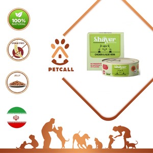 کنسرو نچرال شایر گربه کیتن طعم مرغ و آلوئه ورا
