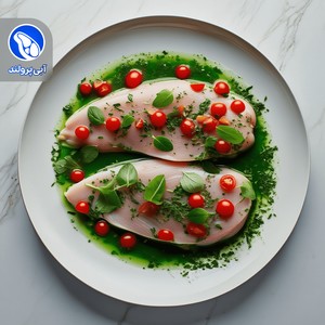 استیک سینه مرغ با سبزیجات معطر