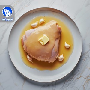 استیک ران مرغ سیر و کره