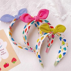 تل مو دخترانه مدل پارچه ای طرح توت فرنگی