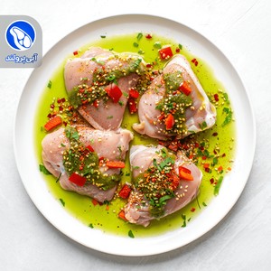جوجه کبابی ران با استخوان مدیترانه‌ای