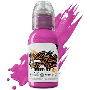 رنگ تتو ورد فیمس World Famous Paris Pink Tattoo Ink
