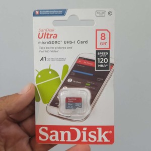 کارت حافظه (رم) میکرو اس دی 8 گیگ سن دیسک ا   SanDisk 8GB microSDHC UHS-I Class 10  100MB