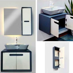 برند اکونومی رابوکا -فول ست روشویی مدل لوکا + آینه LED