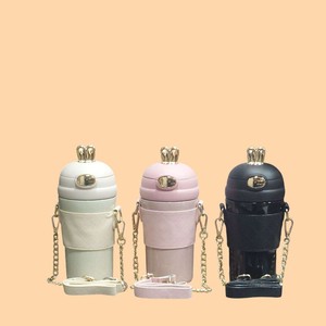 تراول ماگ طرح مدل خرگوش بدنه چرمی زنجیردار (400میل)