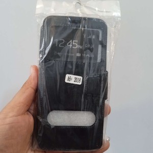 کیف کلاسوری چرمی مدل کاشی مناسب گوشی سامسونگ A6 plus 2018