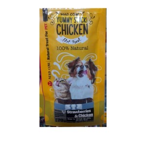 تشویقی سگ  و گربه مدکو (Mad Cow)مدل مدادی نرم طعم مرغ  و توت فرنگی-70 گرم